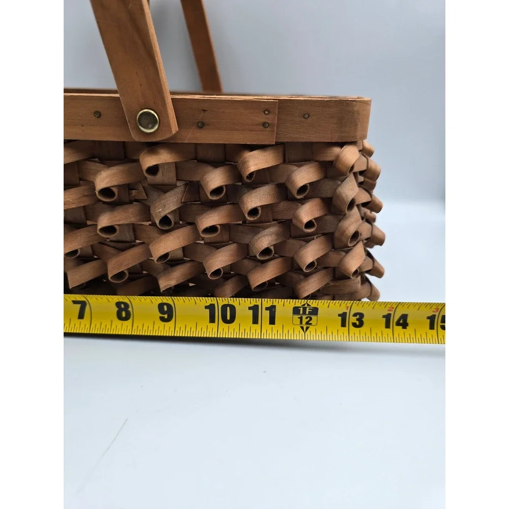 Unbranded‎ Woven Wood Curly Shaggy Basket Brown Good Farmhouse Decor 12x10x6
